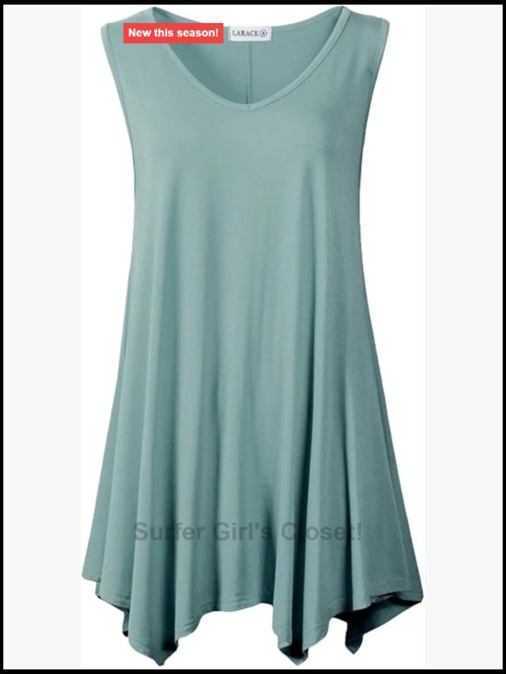 Sleeveless V-Neck Tunic Tank Top Plus Size Flowy Rayon Blend